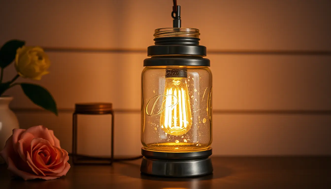 Mason Jar Lamp - DIY home project