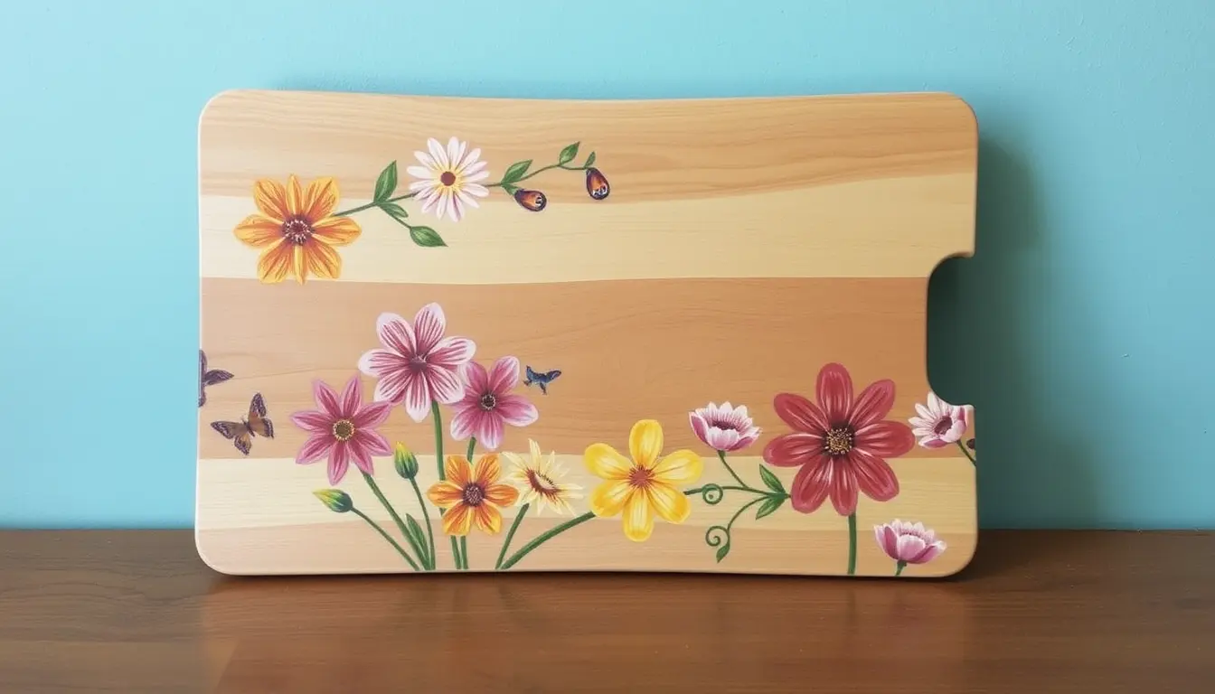 DIY home project - Hand-Painted Cutting Board