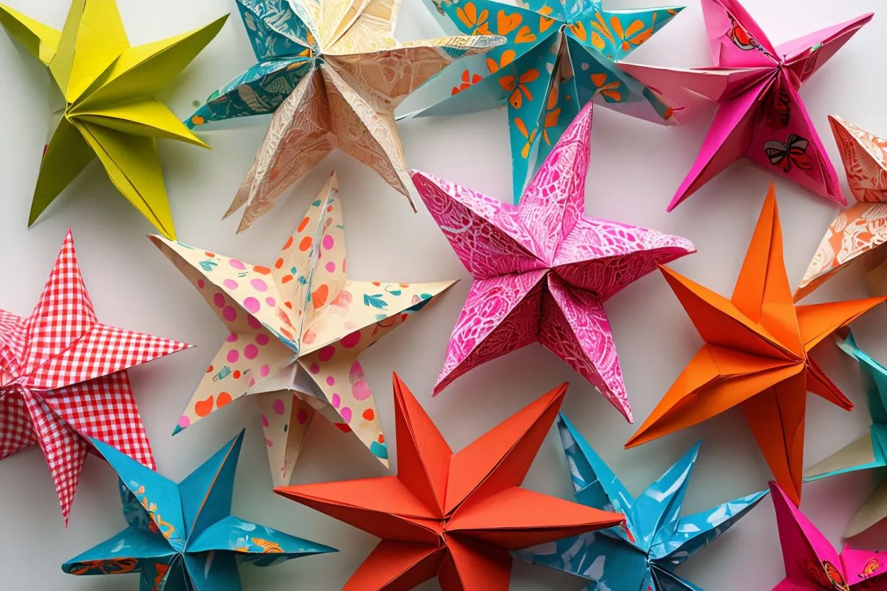 Paper Room Decor - Colorful Paper Stars 