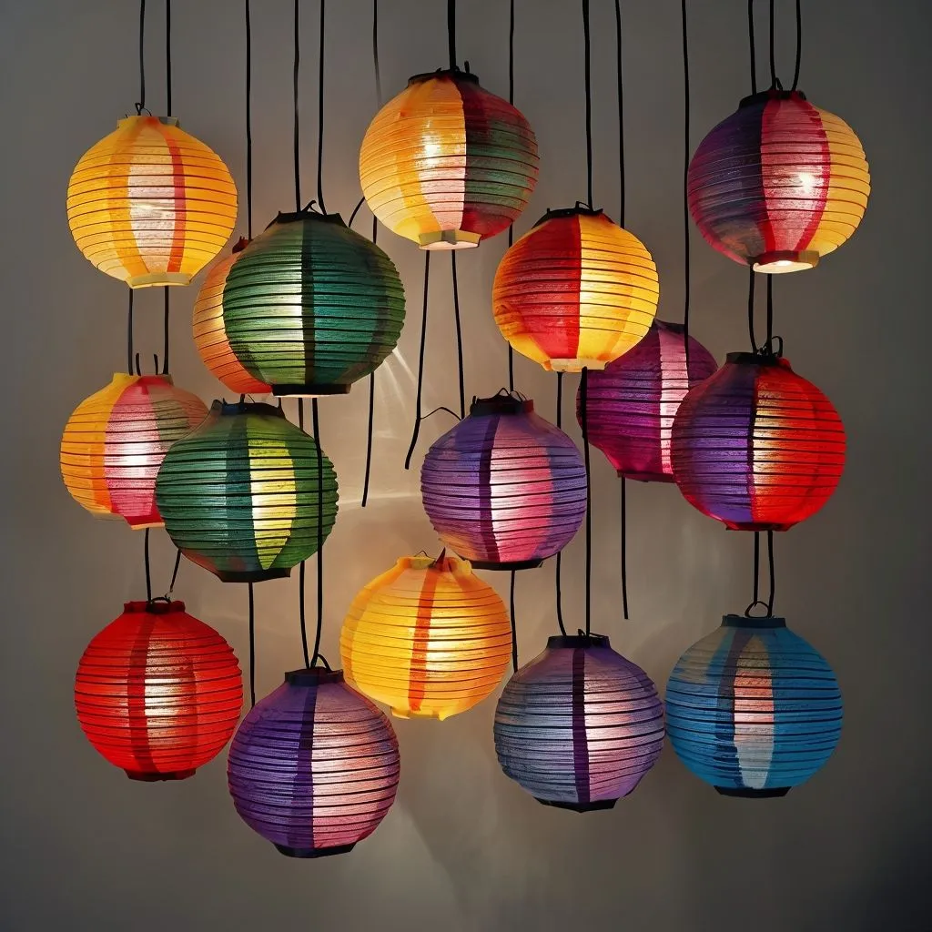 Paper Room Decor - Colorful Paper Lanterns