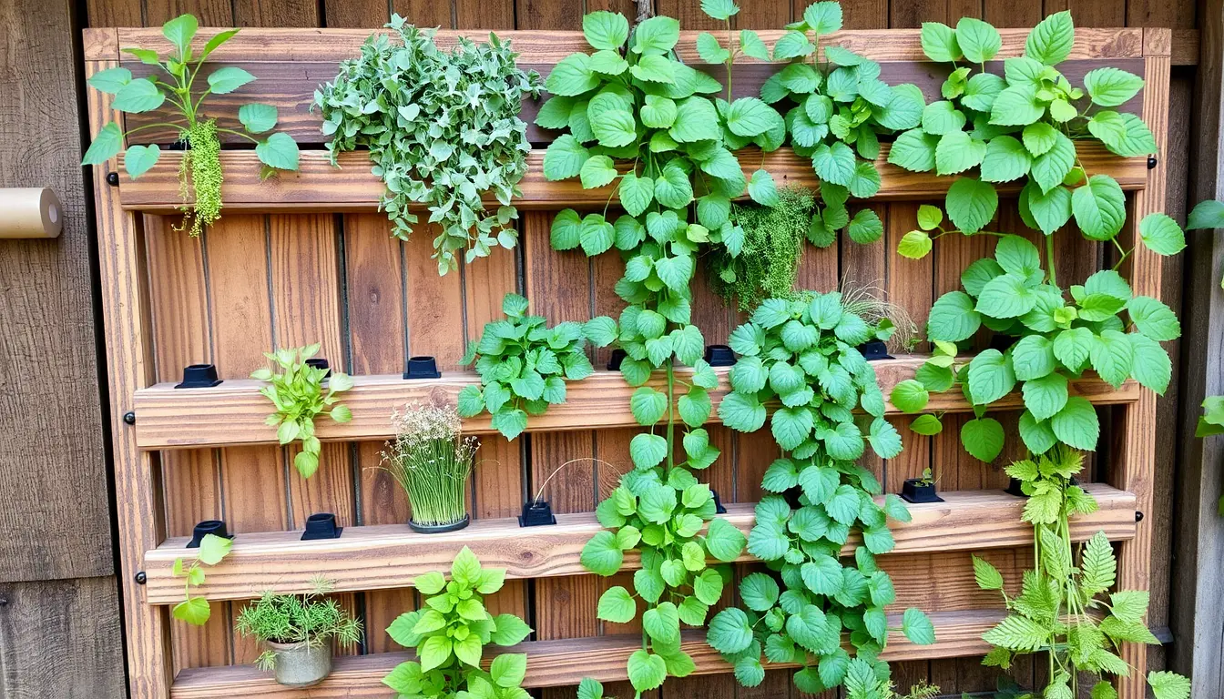 DIY home project - Vertical Wooden Herb Garden