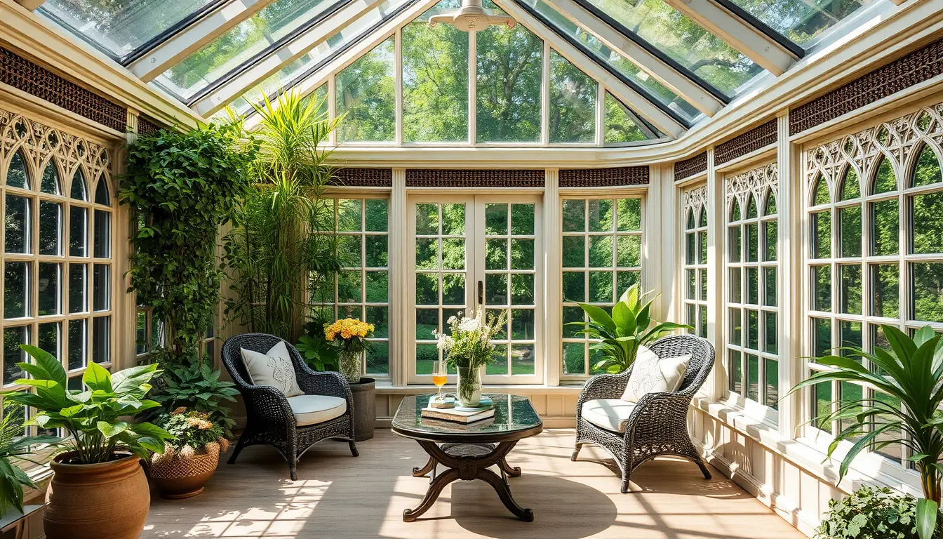 Victorian house with garden room