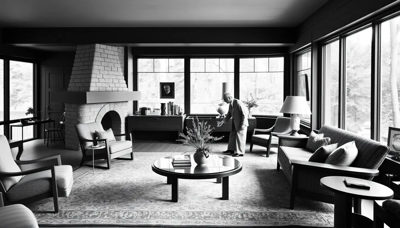  Prairie-Style Home - Frank Lloyd Wright Rearranging Furniture