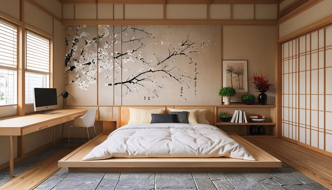 Minimalist Japanese-Style Home - Bedroom 