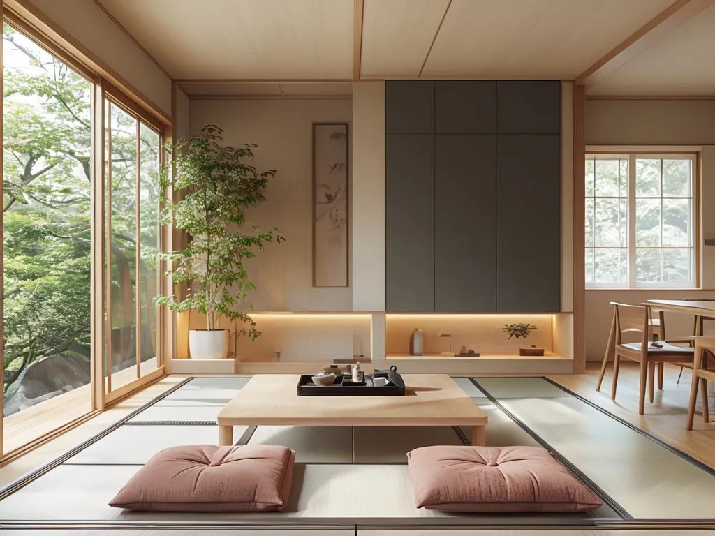 Minimalist Japanese Interior With Natural Lighting