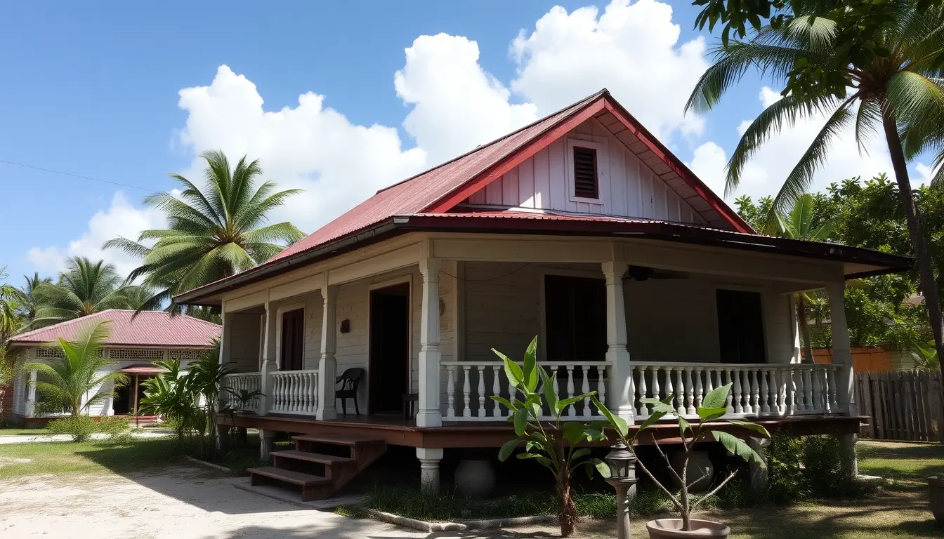 Shotgun House with African Influences In Haiti