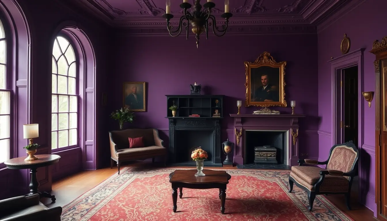 Victorian Style Home with Purple Room for Mourning